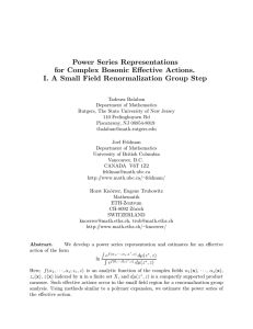 Power Series Representations for Complex Bosonic Effective Actions.