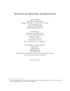 Operators for Block Spin Transformations