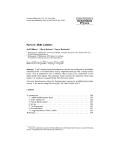 Particle–Hole Ladders Mathematical Physics Communications in