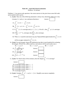 Math 101—April 2015 Final Examination Duration: 150 minutes