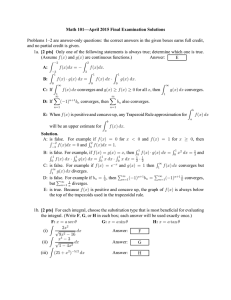 Math 101—April 2015 Final Examination Solutions