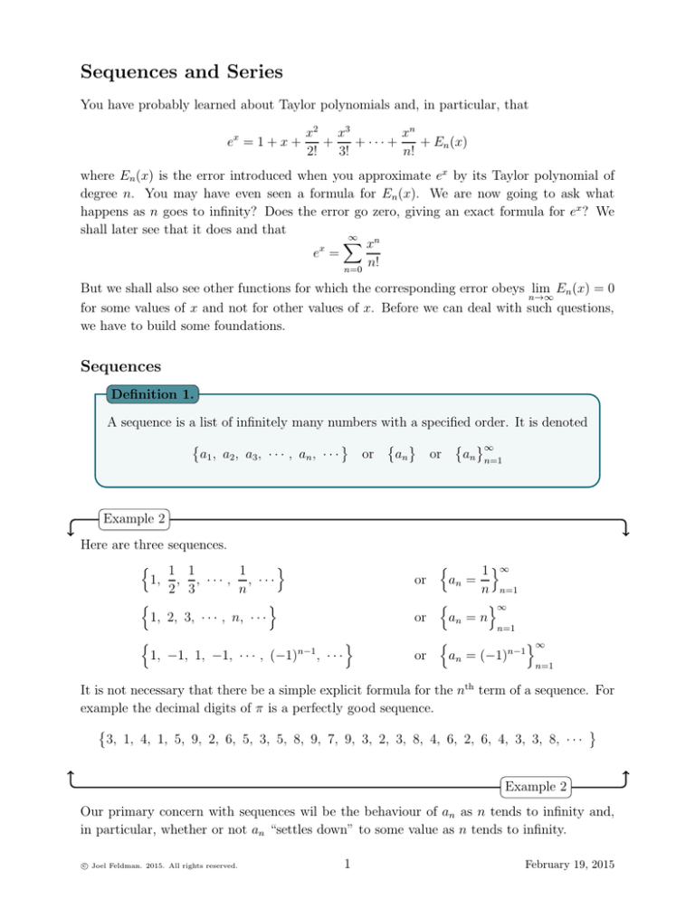 Sequences And Series