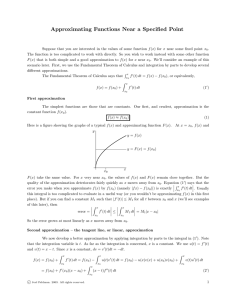 Approximating Functions Near a Specified Point