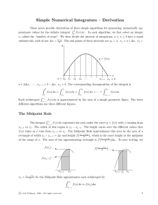 Simple Numerical Integrators – Derivation