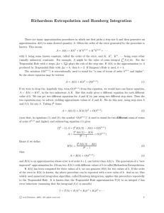 Richardson Extrapolation and Romberg Integration