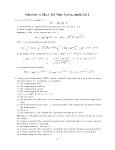 Solutions to Math 227 Final Exam, April, 2011