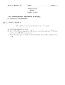 Math 227 February 2016 Name: Page 1 of 6