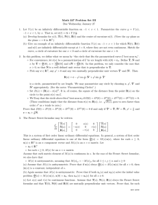 Math 227 Problem Set III Due Wednesday, January 27