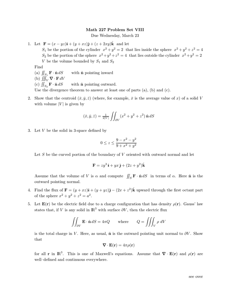 Math 227 Problem Set Viii Due Wednesday March 23 And Let