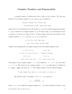 Complex Numbers and Exponentials