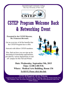 CSTEP Program Welcome Back  &amp; Networking Event