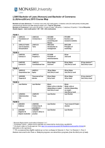 L3005 Bachelor of Laws (Honours) and Bachelor of Commerce (