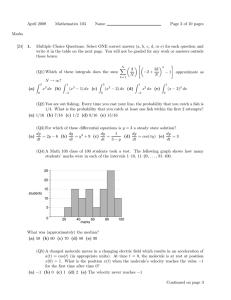 April 2009 Mathematics 103 Name Page 2 of 10 pages