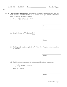 April 27, 2009 MATH 105 Name Page 2 of 10 pages