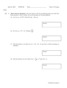 April 24, 2010 MATH 105 Name Page 2 of 10 pages