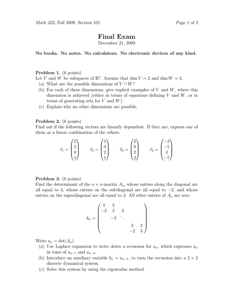 Final Exam