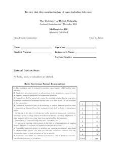 Be sure that this examination has 10 pages including this... The University of British Columbia Sessional Examinations - December 2011