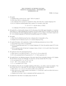 THE UNIVERSITY OF BRITISH COLUMBIA SESSIONAL EXAMINATIONS – DECEMBER 2008 MATHEMATICS 322