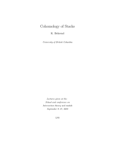 Cohomology of Stacks K. Behrend