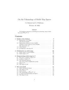 On the Cohomology of Stable Map Spaces Contents February 26, 2002