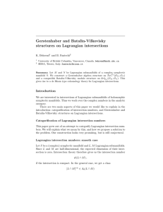 Gerstenhaber and Batalin-Vilkovisky structures on Lagrangian intersections K. Behrend and B. Fantechi