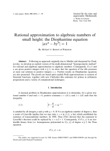 Rational approximation to algebraic numbers of small height: the Diophantine equation jax
