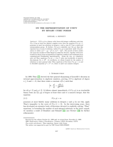 TRANSACTIONS OF THE AMERICAN MATHEMATICAL SOCIETY Volume 353, Number 4, Pages 1507–1534
