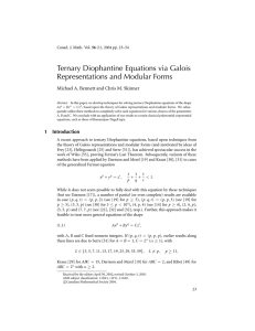 Ternary Diophantine Equations via Galois Representations and Modular Forms 56