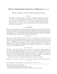 Ternary Diophantine Equations of Signature (p, p, 3)