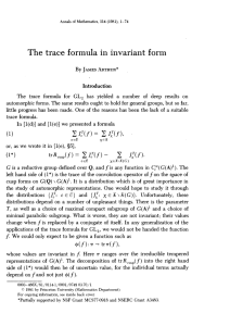 The trace formula in invariant form