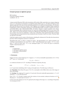 Compact groups as algebraic groups