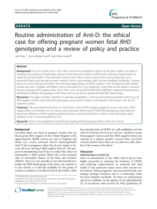 Routine administration of Anti-D: the ethical