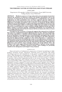 THE PERIODIC NATURE OF STEP-POOL MOUNTAIN STREAMS