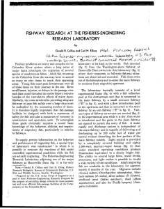 FISHWAY FISHERIES-ENGINEERING AT RESEARCH  LABORATORY