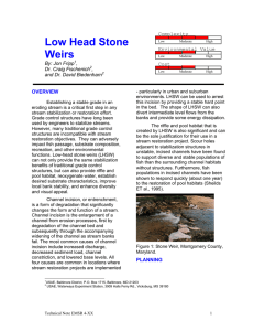 Low Head Stone Weirs  By: Jon Fripp