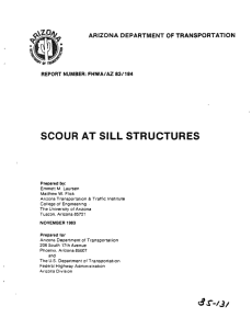 SCOUR AT SILL STRUCTURES REPORT FHWA/AZ 83/184