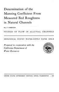 Determination  of the Manning  Coefficient  From