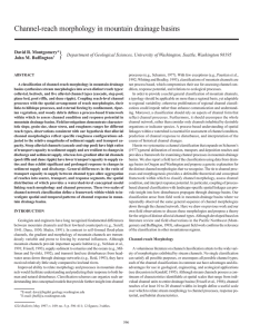 ABSTRACT processes (e.g., Schumm, 1977). With few exceptions (e.g., Paustian et al., 1992; Whiting and Bradley, 1993), classifications of mountain channels are