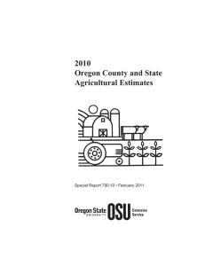 2010 Oregon County and State Agricultural Estimates Special Report 790-10 • February 2011