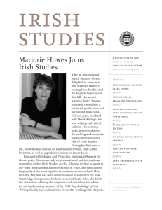 irish studies Marjorie Howes Joins Irish Studies