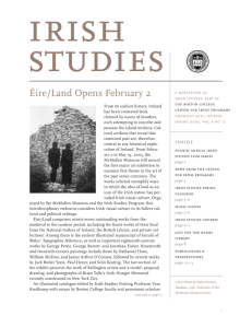 irish studies Éire/Land Opens February 2