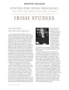 irish studies center for irish programs Faculty Profile: Ann Morrison Spinney