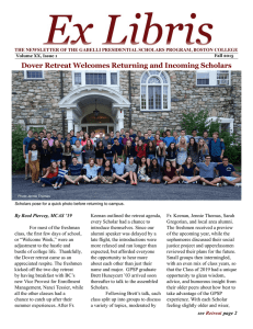Dover Retreat Welcomes Returning and Incoming Scholars