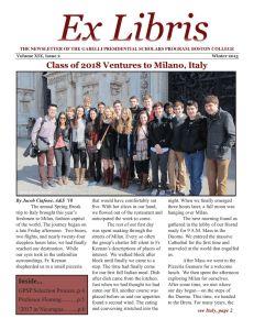 Class of 2018 Ventures to Milano, Italy