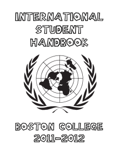 International Student Handbook Boston college