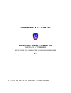 FIRE DEPARTMENT   ●   CITY OF NEW... STUDY MATERIAL FOR THE EXAMINATION FOR CERTIFICATE OF FITNESS FOR