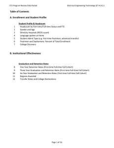 Table of Contents A. Enrollment and Student Profile