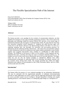 The Flexible Specialization Path of the Internet