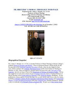 FR. BRETZKE’ S MORAL THEOLOGY WEB-PAGE