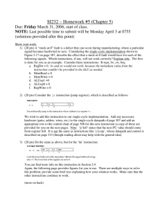 SI232 – Homework #5 (Chapter 5) Due: (solutions provided after this point)